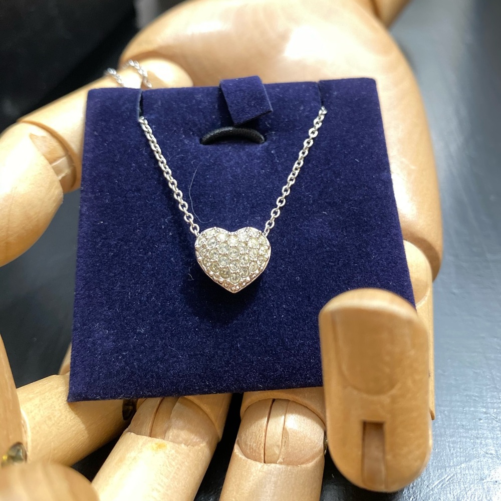 Swarovski Crystal Heart Pendant Silver Necklace